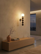 Round Bead Charcoal Wall Lamp
