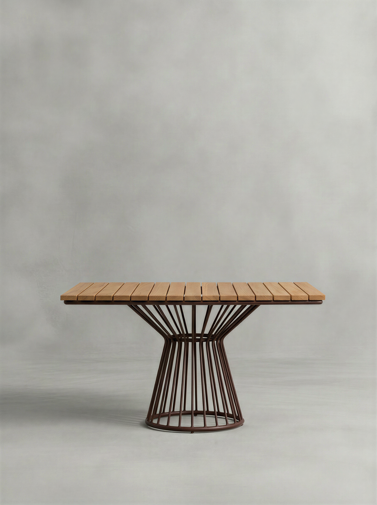 Slatted Hourglass Outdoor Dining Table