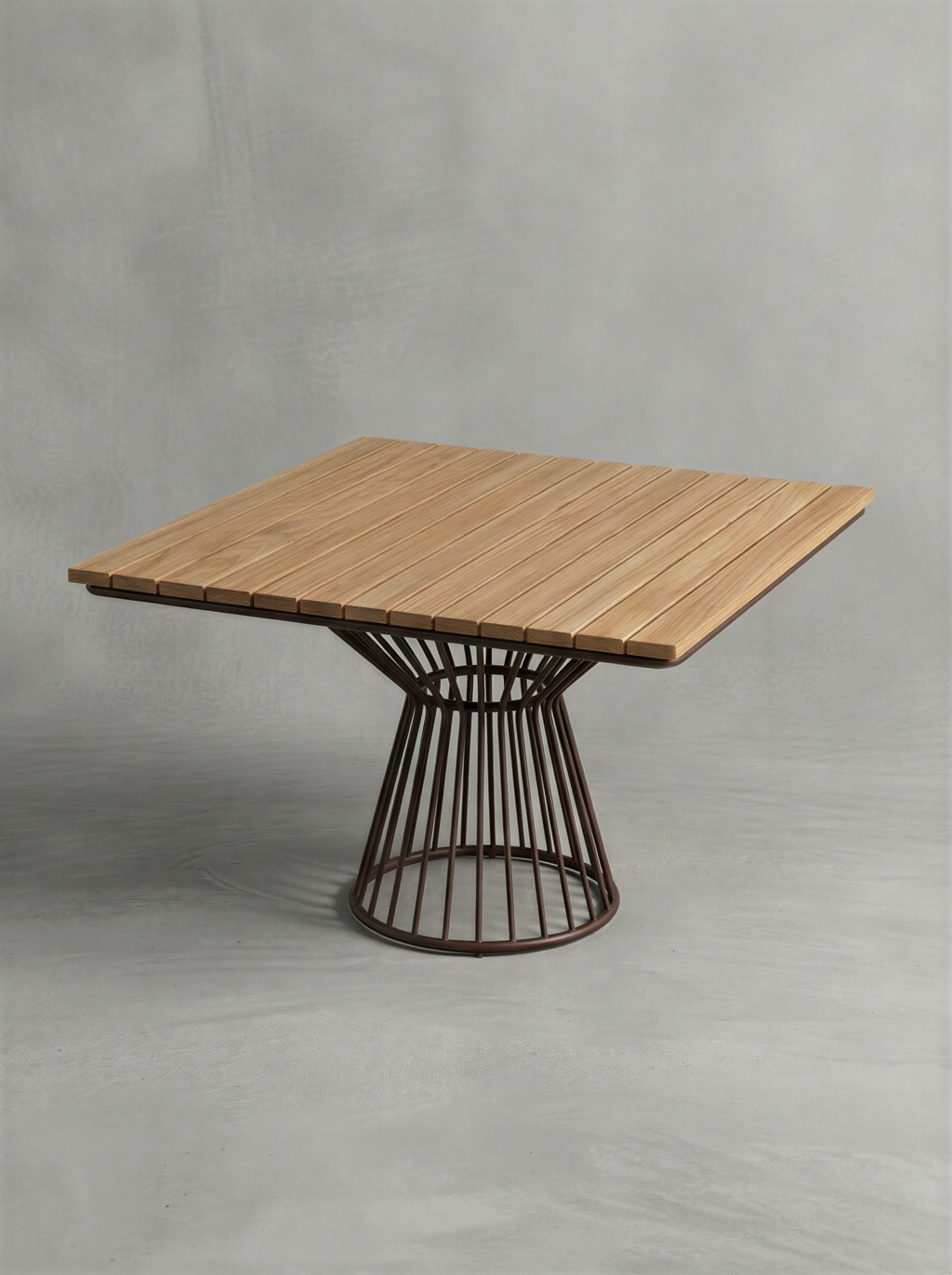 Slatted Hourglass Outdoor Dining Table