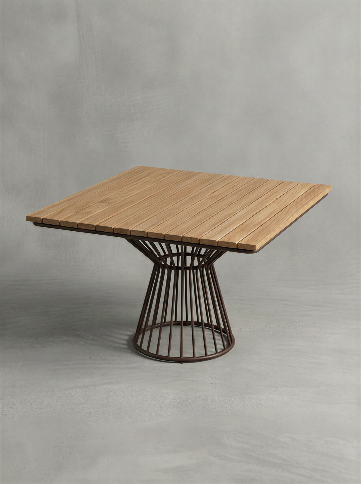 Slatted Hourglass Outdoor Dining Table