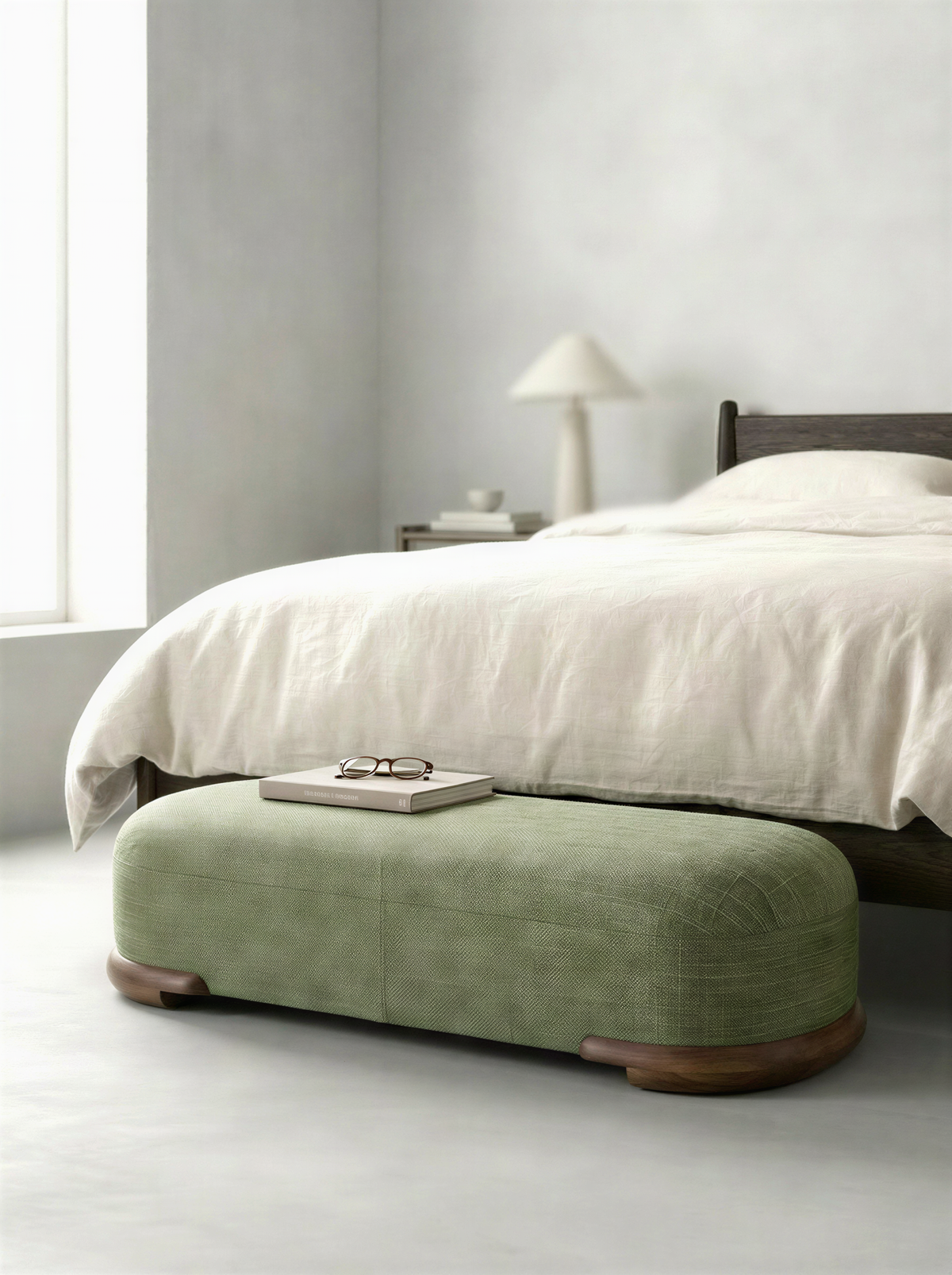 Slub Walnut Bed Bench