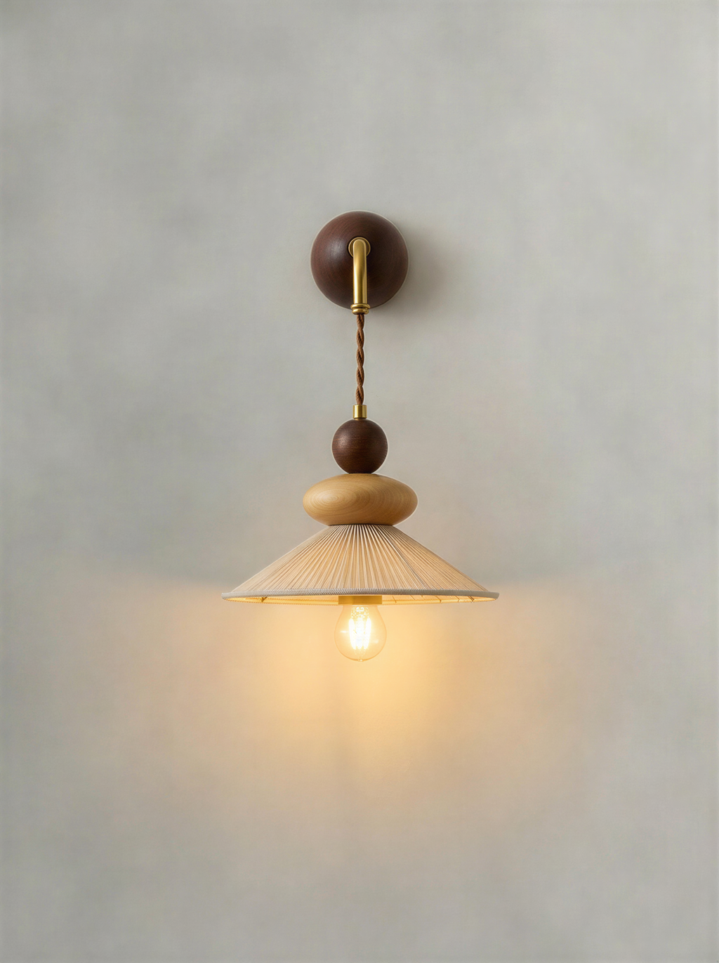Soluna Walnut Wall Lamp