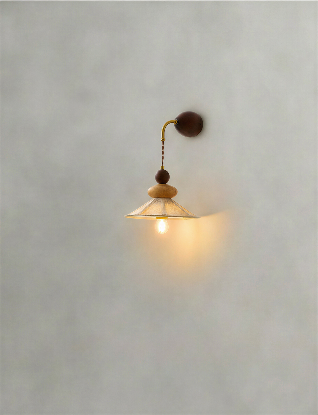 Soluna Walnut Wall Lamp