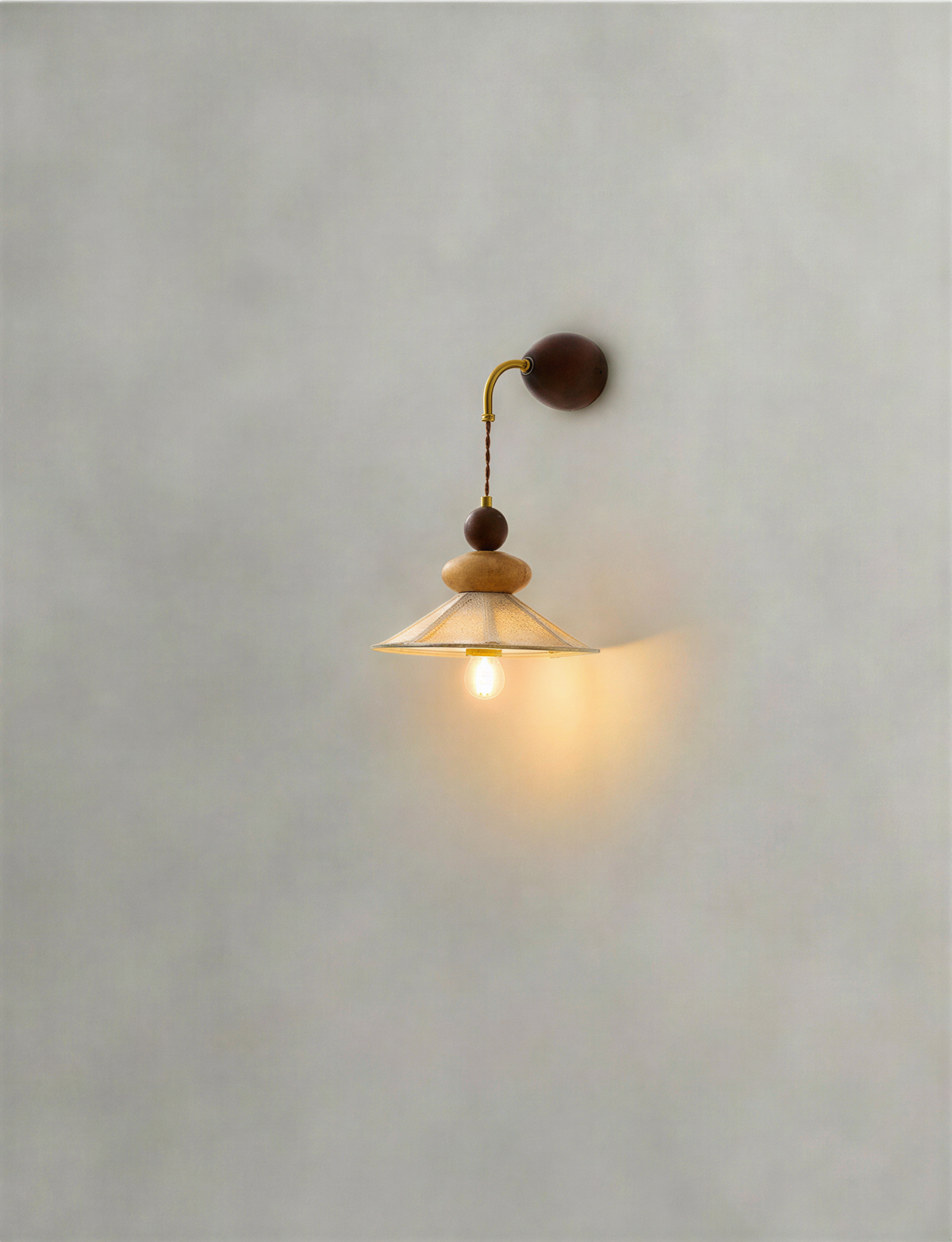 Soluna Walnut Wall Lamp