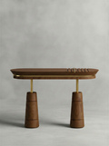 Tapered Walnut Console Table