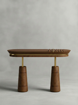 Tapered Walnut Console Table