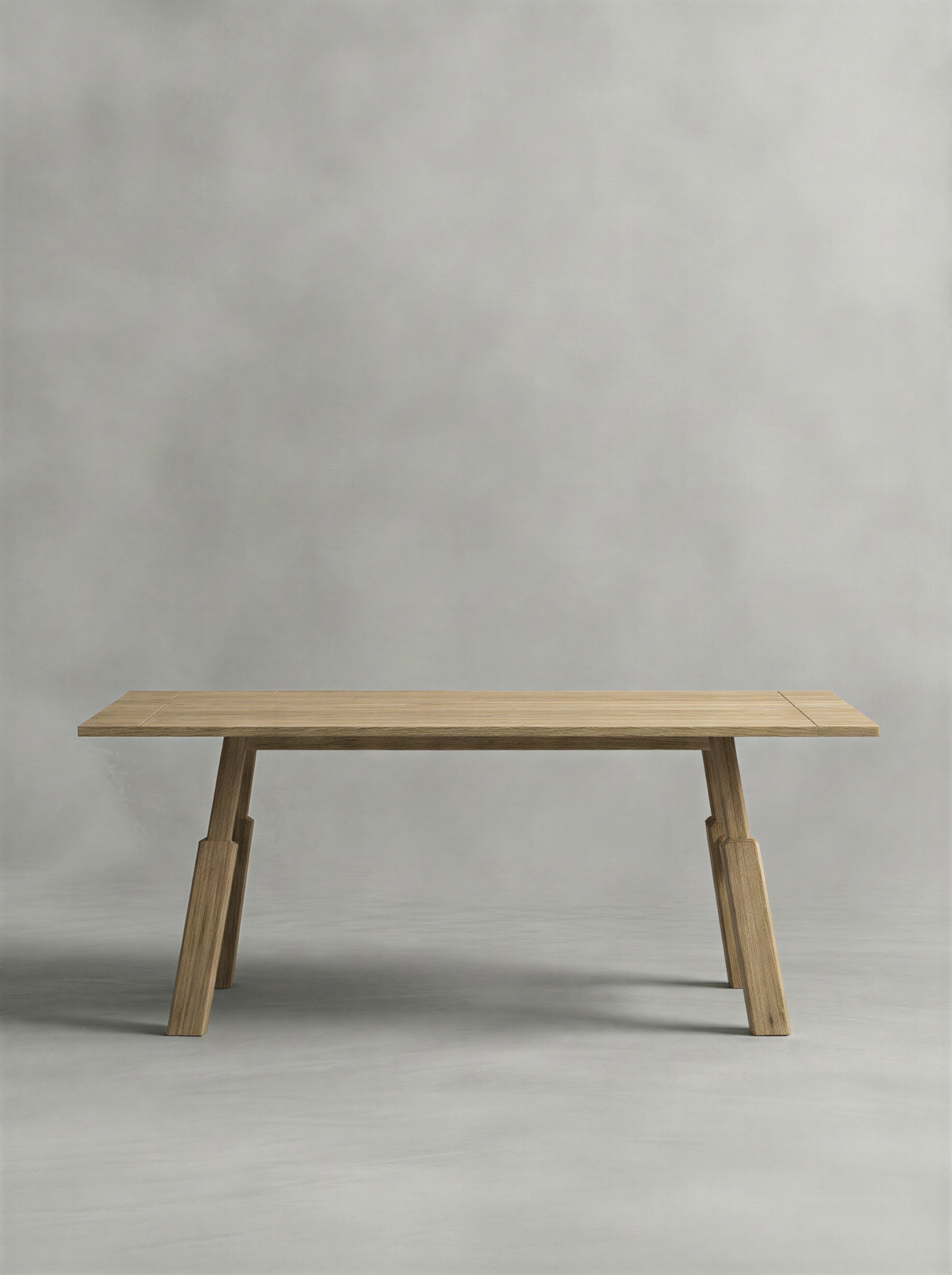 Trestle Natural Oak Dining Table
