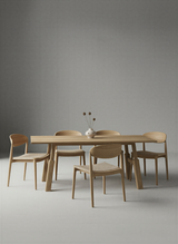 Trestle Natural Oak Dining Table