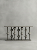 Turned Grey Smoke Console Table