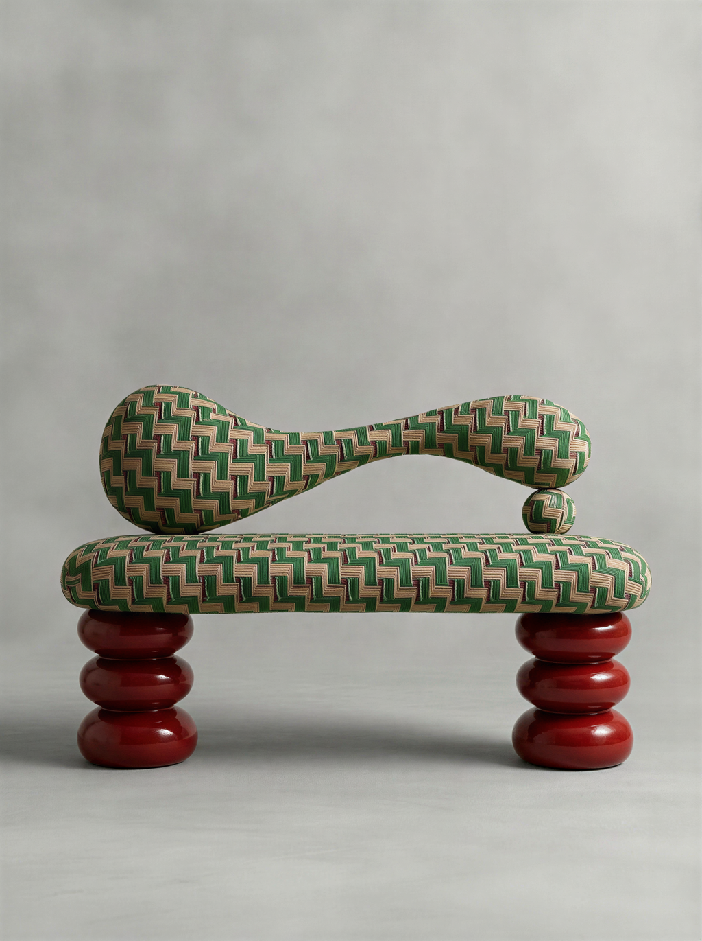 Undulated Crimson Bench