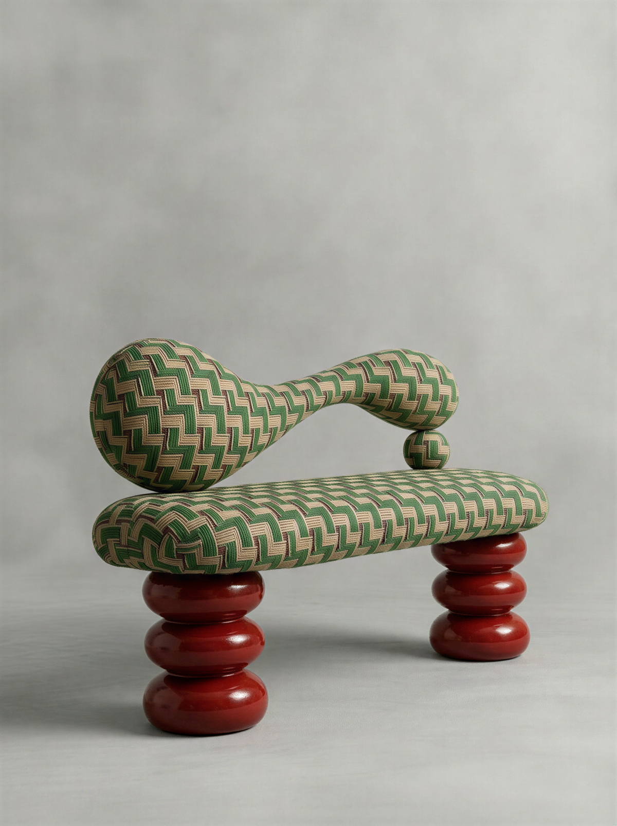 Undulated Crimson Bench