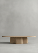 Undulated Natural Oak Coffee Table