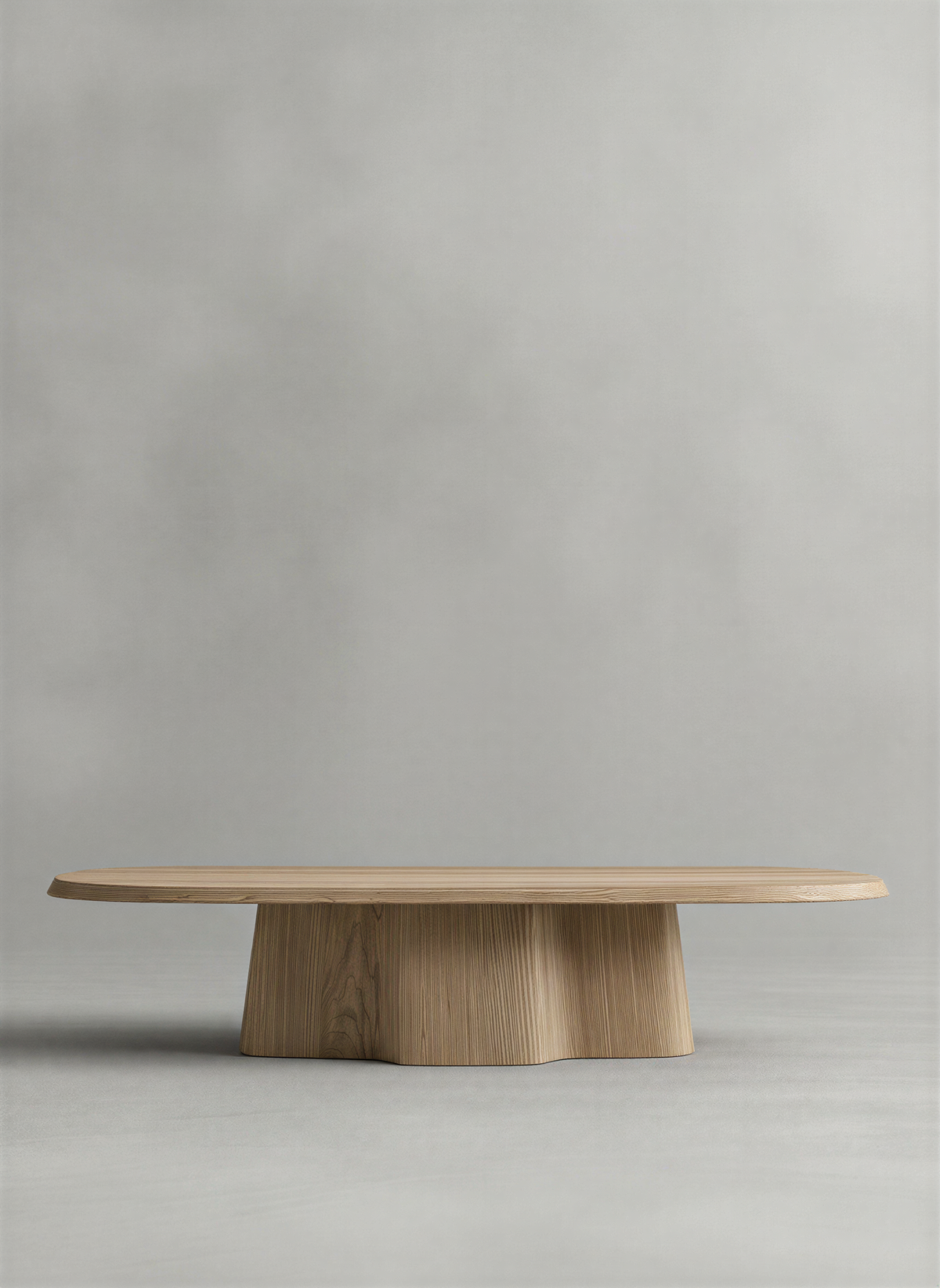 Undulated Natural Oak Coffee Table