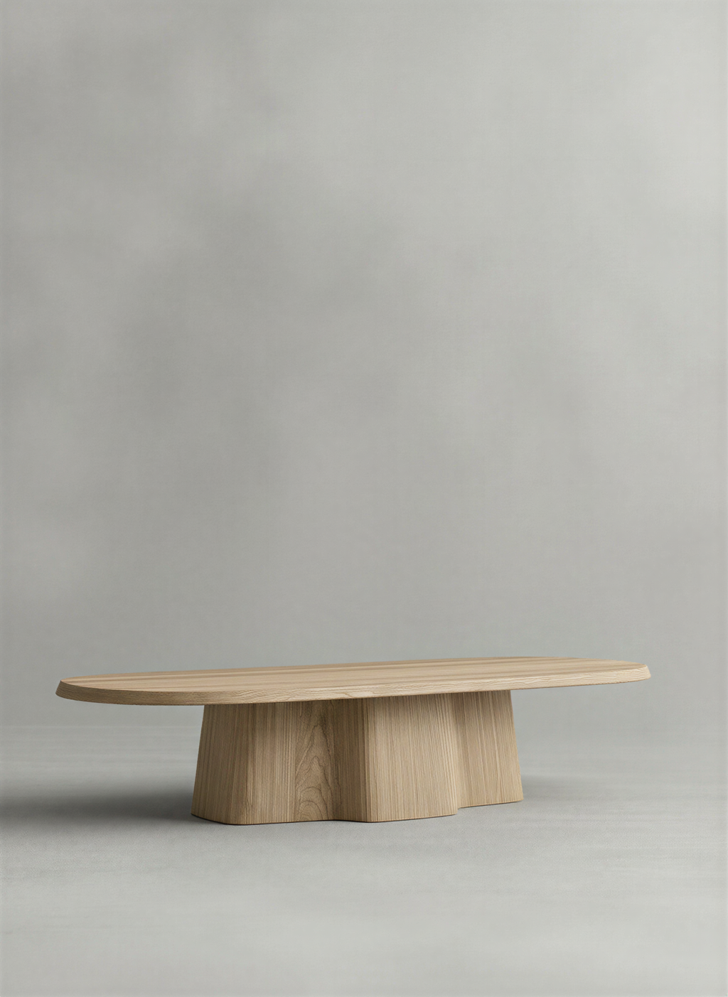 Undulated Natural Oak Coffee Table