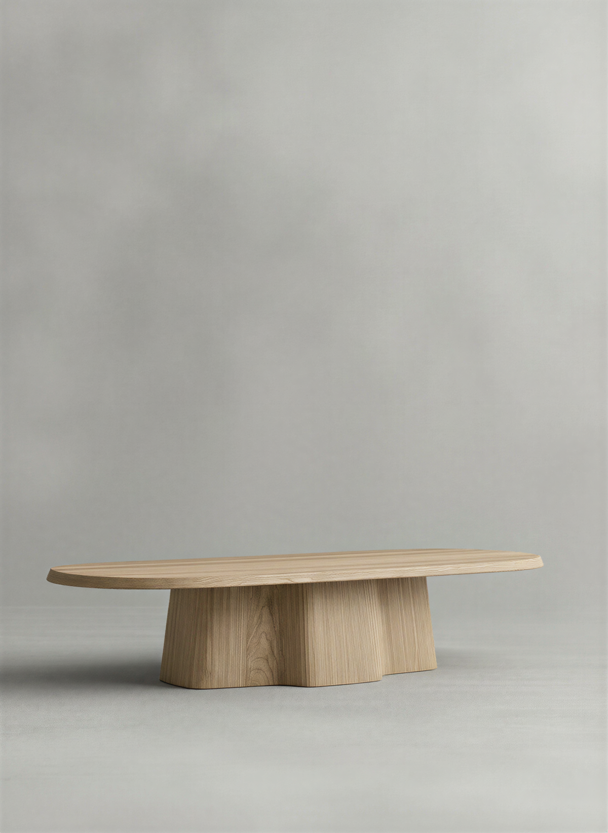 Undulated Natural Oak Coffee Table