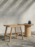 Woven Cord Outdoor Ottoman